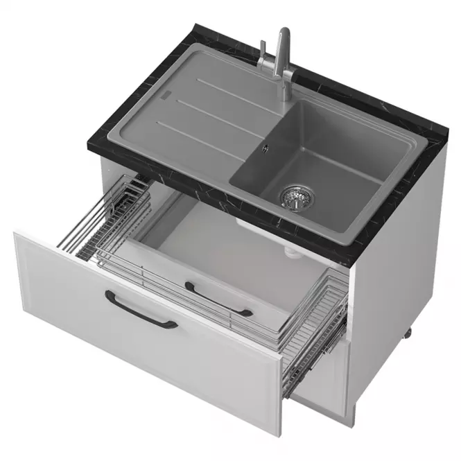Szafka kuchenna Evia r-90-2mz/4 pearl grey mat
