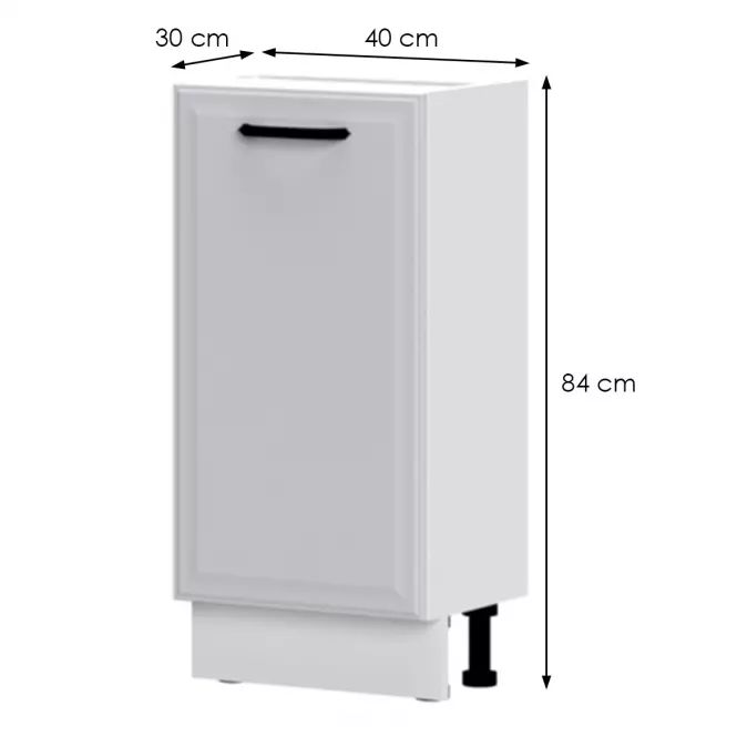 Szafka kuchenna Evia r3-40-1k/4 pearl grey mat