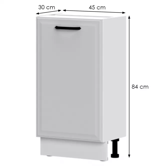 Szafka kuchenna Evia r3-45-1k/4 pearl grey mat