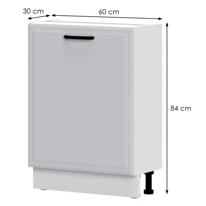 Szafka kuchenna Evia r3-60-1k/4 pearl grey mat