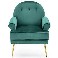 Fotel Santi zielony/złoty