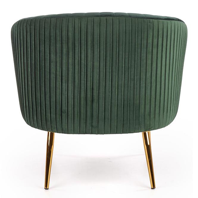 Fotel Crown zielony/złoty