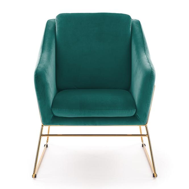Fotel Soft 3 zielony/złoty