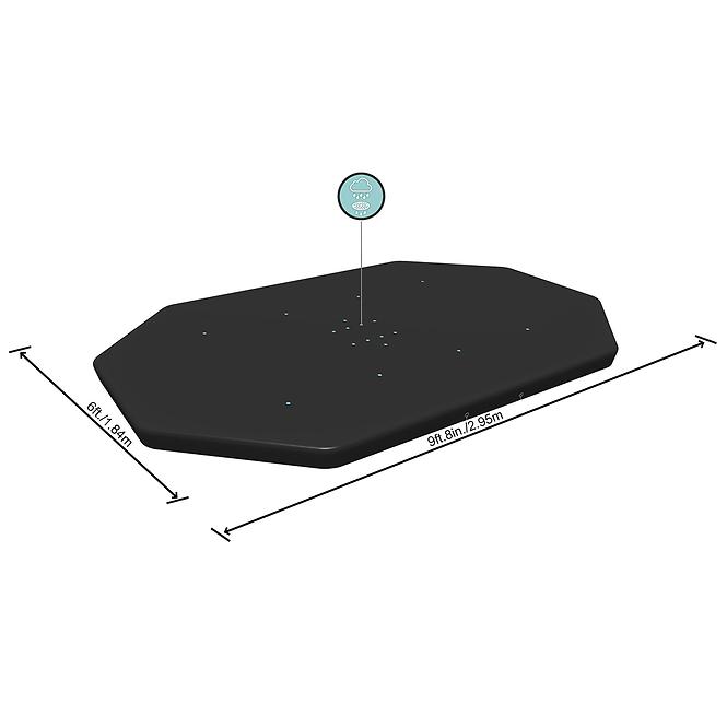 Przykrycie na basen owalny 3,05x2,0 m stelażowy 58424