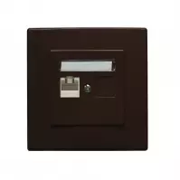 GPK-1L MILANO (BRĄZOWY) GNIAZDO KOMPUTEROWE RJ45 KAT. 5E POJED