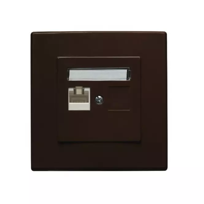 GPK-1L MILANO (BRĄZOWY) GNIAZDO KOMPUTEROWE RJ45 KAT. 5E POJED