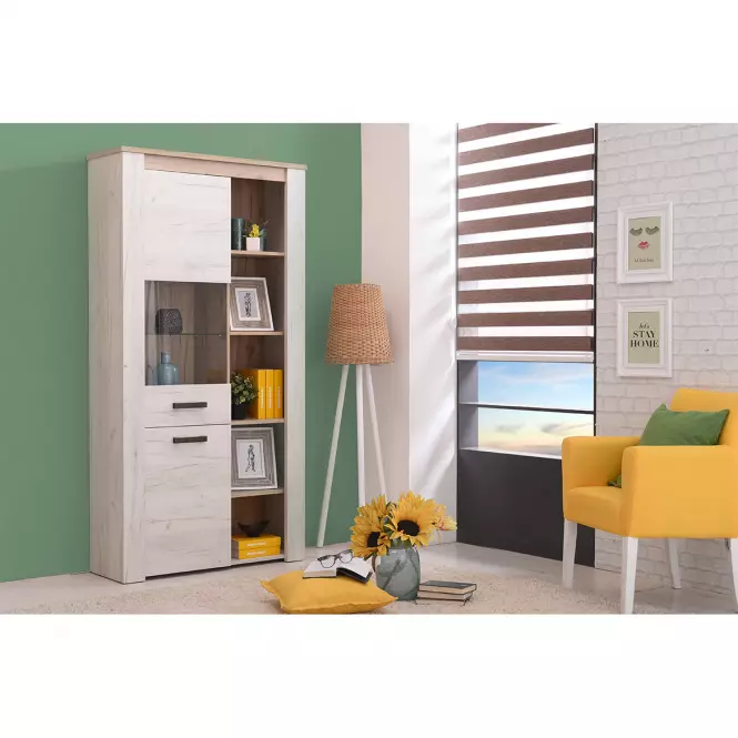 Witryna Kent POP V biały dąb 11008835