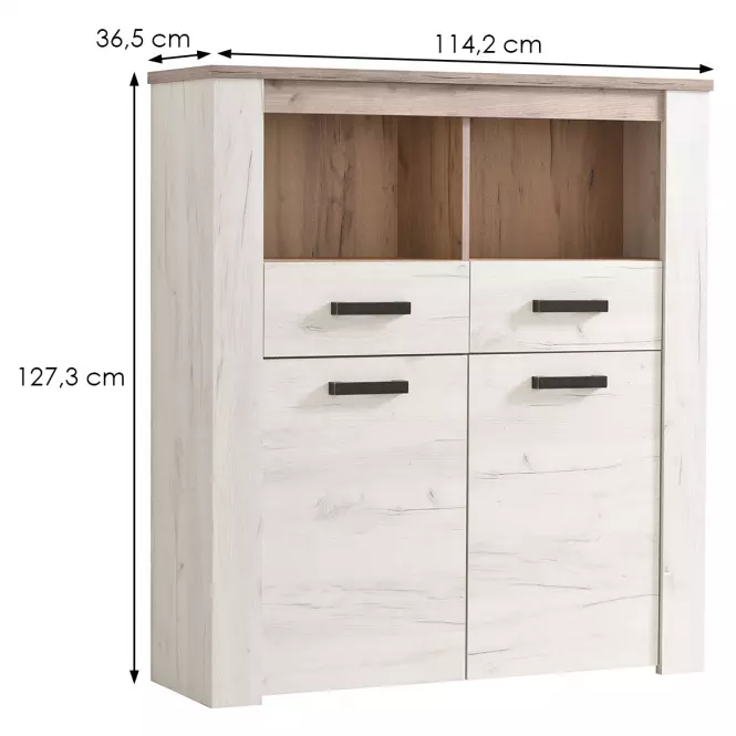 Witryna Kent POP 2F biały dąb 11008837