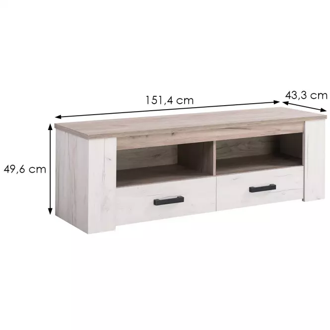 Szafka RTV Kent 150 biały dąb 11008807