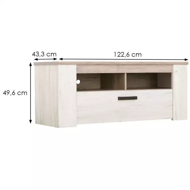 Szafka RTV Kent 120 biały dąb 11008806