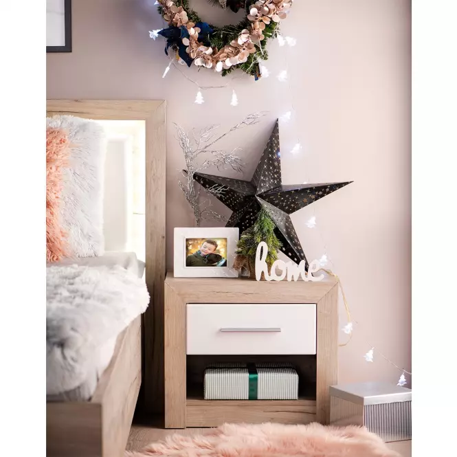 Szafka nocna Astor NO1F szary dąb 11008673