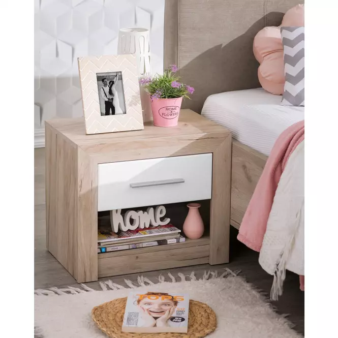 Szafka nocna Astor NO1F szary dąb 11008673