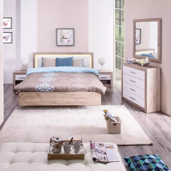 Szafka nocna Astor NO1F szary dąb 11008673