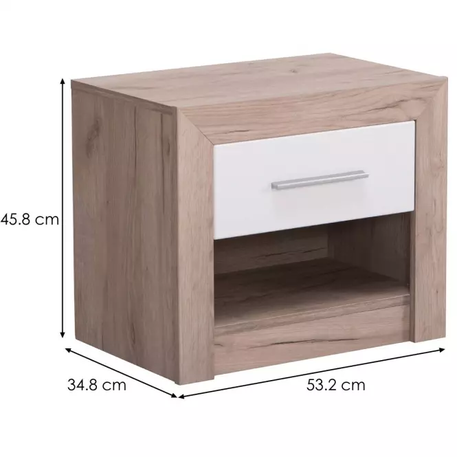 Szafka nocna Astor NO1F szary dąb 11008673