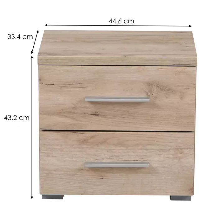 Szafka nocna UniNO2F szary dąb 11008694