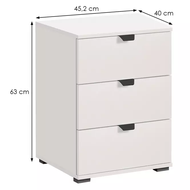 Szafka nocna Duerto 3F biała 11008319