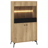 Witryna Agis 03 honey castello oak/black mat