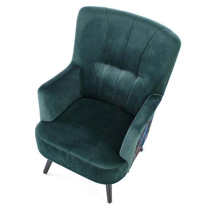 Fotel Pagoni zielony/czarny