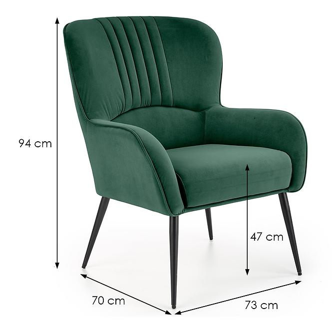 Fotel Verdon zielony/czarny