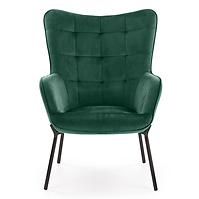 Fotel Castel zielony/czarny