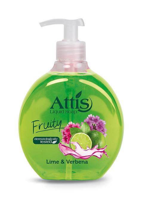 ATTIS FRUITY mydło w płynie lime & verbena 0.5L
