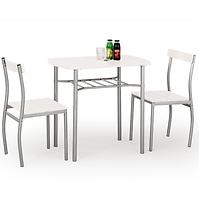 Zestaw stół i krzesła Lance 1+2 82x50 biały