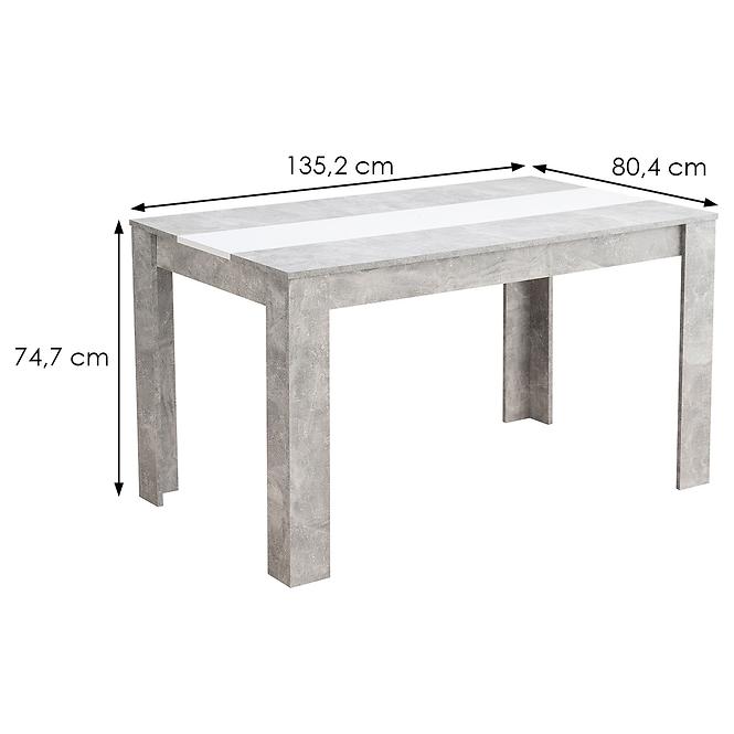 Stół Domus 135x80 beton 11008800