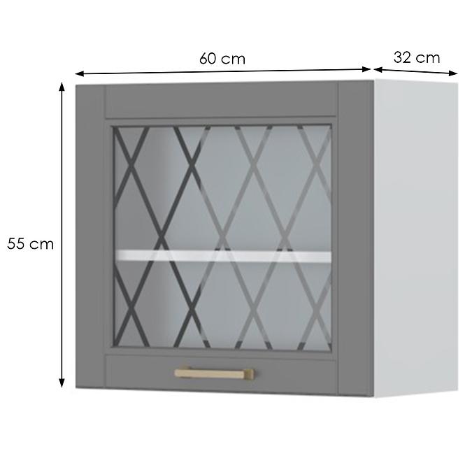 Szafka kuchenna Tara V5-60-1ks/4 graphite mat