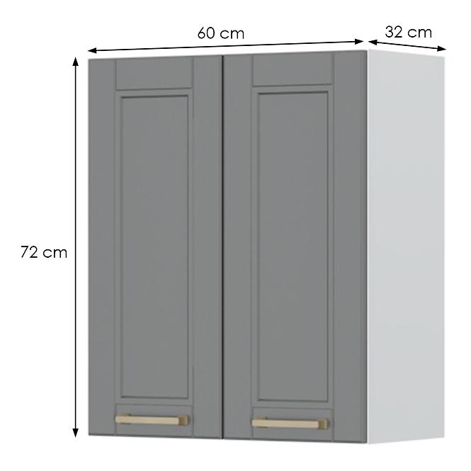 Szafka kuchenna Tara V7-60-2k/4 graphite mat
