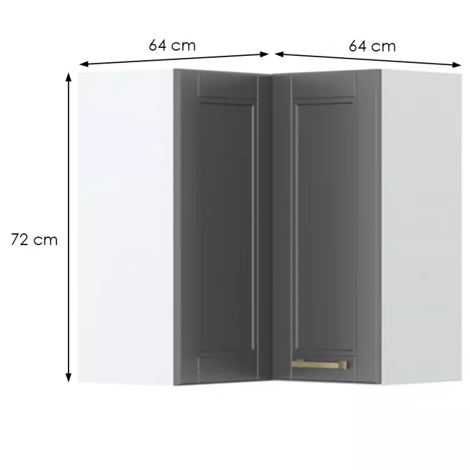 Szafka kuchenna Tara V7-Ug-2k/4 graphite mat