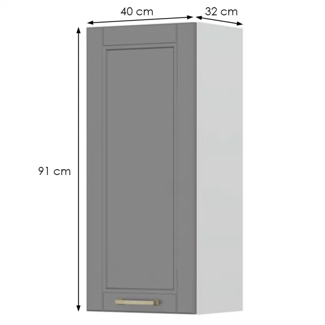 Szafka kuchenna Tara V9-40-1k/4 graphite mat