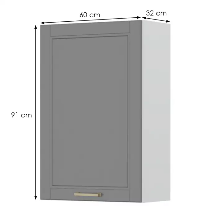 Szafka kuchenna Tara V9-60-1k/4 graphite mat,2