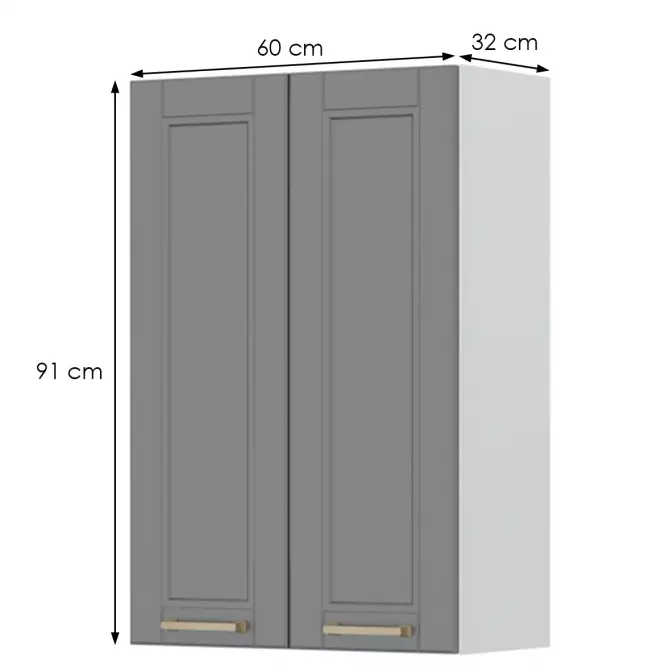 Szafka kuchenna Tara V9-60-2k/4 graphite mat
