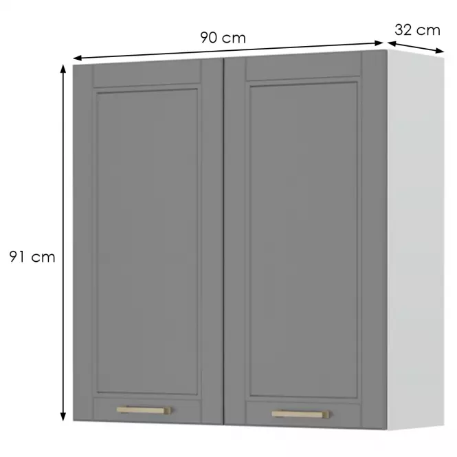 Szafka kuchenna Tara V9-90-2k/4 graphite mat
