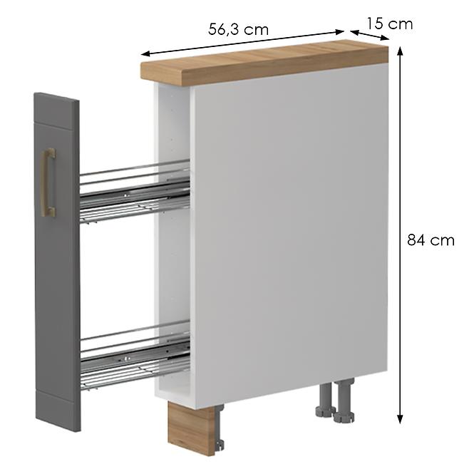 Szafka kuchenna Tara R-15-1k/4 graphite mat