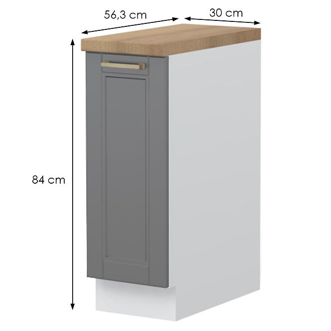 Szafka kuchenna Tara R-30-1k/4 graphite mat