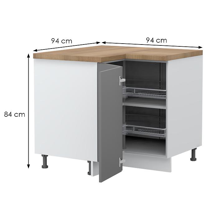 Szafka kuchenna Tara R-Ug-2kza/4 graphite mat