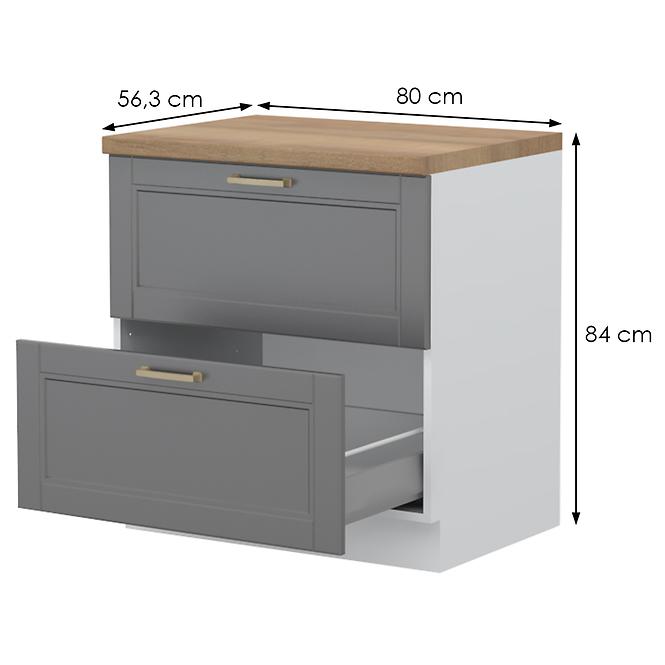 Szafka kuchenna Tara R-80-2mbox/4 2s graphite mat