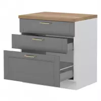 Szafka kuchenna Tara R-80-3mbox/4 3s graphite mat Szafka kuchenna Tara R-80-3mbox/4 3s graphite mat