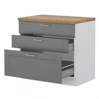 Szafka kuchenna Tara R-90-3mbox/4 graphite mat Szafka kuchenna Tara R-90-3mbox/4 graphite mat