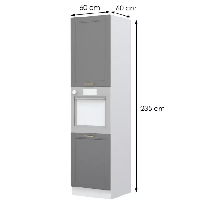 Szafka kuchenna Tara K23-60-2kr/4 graphite mat