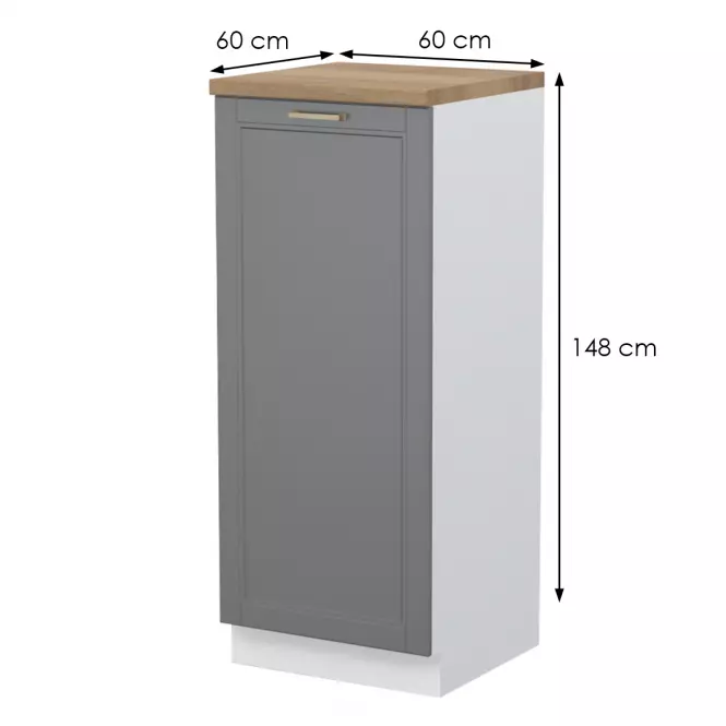 Szafka kuchenna Tara K14-60-1kf/3 graphite mat