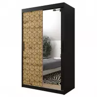 Szafa Heksagon 2 120 czarny/dąb artisan/lustro Szafa Heksagon 2 120 czarny/dąb artisan/lustro