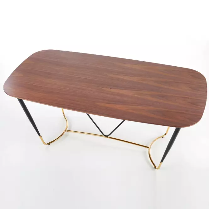 Stół Manchester 180 Mdf/Stal – Orzech/Złoty,2