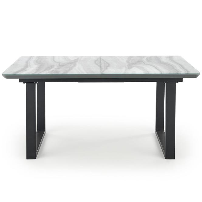 Stół rozkładany Marley 160/200x90cm Biały Marmur/Popiel/Czarny