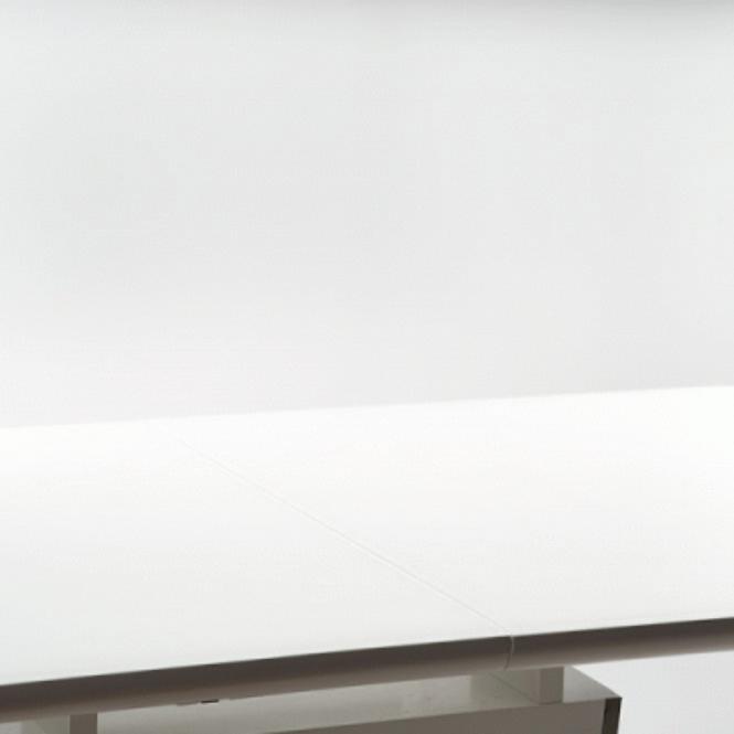 Stół rozkładany Bonari 160/200x90 cm Szkło/Mdf/Stal – Biały