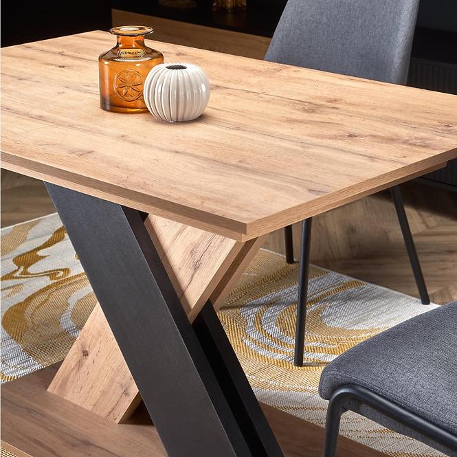 Stół rozkładany Xarelto 130/175x85cm – Dąb Wotan/Czarny