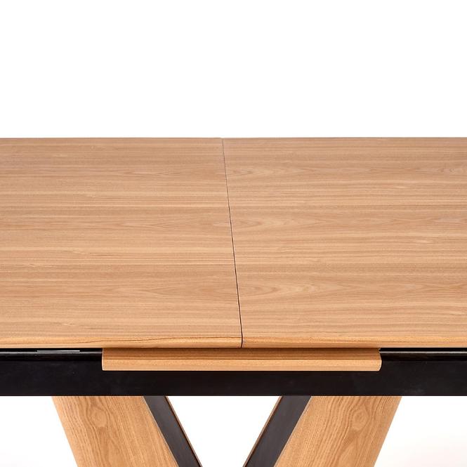 Stół rozkładany Umberto 160/200x90cm Mdf/Stal – Dąb Naturalny/Czarny