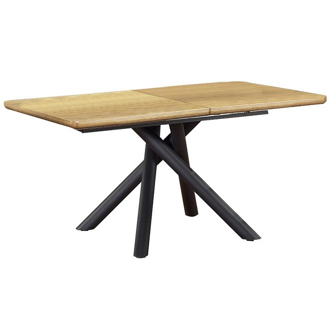 Stół rozkładany Derrick 160/200x90 cm Mdf/Stal – Dąb Naturalny/Czarny