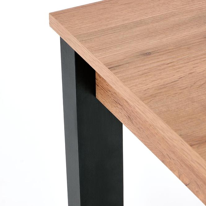 Stół rozkładany Gino 100/135x60cm – Dąb Wotan/Czarny